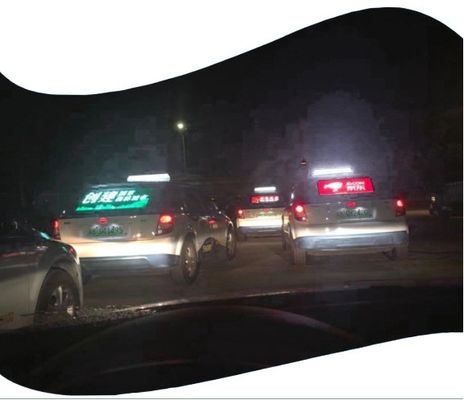V140° زاویه دید بالای شفاف تبلیغاتی LED برای پنجره عقب تاکسی و اتوبوس