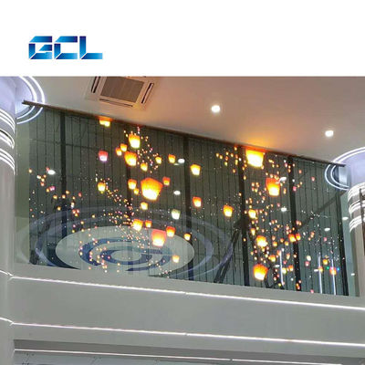 IP42 درجه بندی شده P4mm نصب ثابت صفحه نمایش شفاف LED برای ساختمان های تاریخی