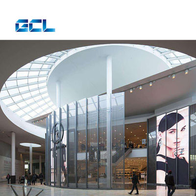 IP42 درجه بندی شده P4mm نصب ثابت صفحه نمایش شفاف LED برای ساختمان های تاریخی