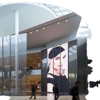 GCL پرده داخلی دیوار شفاف LED برای تبلیغات ایستگاه مترو