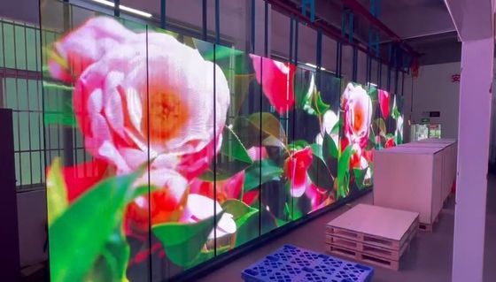 آسانسور GCL نمایشگر LED شفاف فوق نازک داخلی P15.625 نمایشگر LED شفاف برای ویدیوی موسیقی