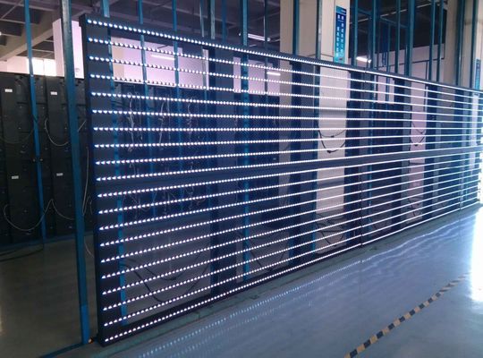 IP42 درجه بندی شده P4mm نصب ثابت صفحه نمایش شفاف LED برای ساختمان های تاریخی
