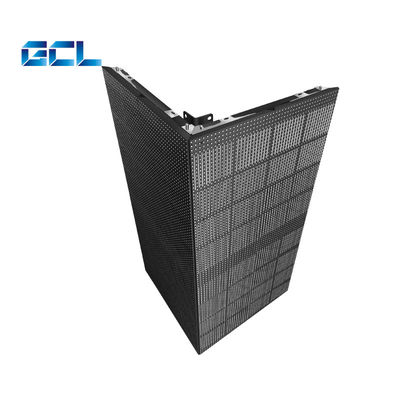 اندازه پانل 500*1000mm در فضای باز شفاف LED صفحه نمایش پرده LED Video Mesh