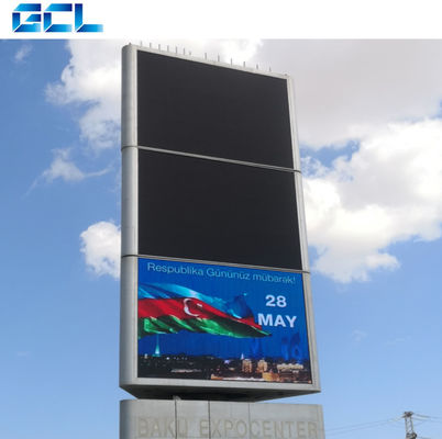 سایز سفارشی روشنایی بالا صفحه نمایش LED نمای بیرونی P6 با منبع برق متوسط