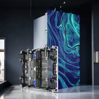 P3.91 / P10.4 صفحه نمایش LED شفاف در فضای باز برای کنترل شبکه 500 * 1000mm