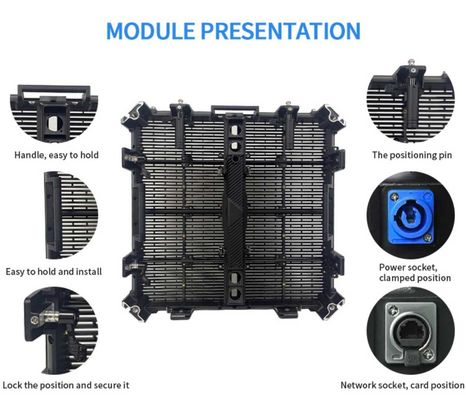 Gflow 500*500mm P3.9-7.8mm درب شفاف صفحه نمایش LED LED Video Mesh پرده