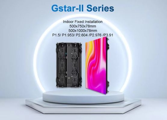 دیواری ویدیویی ثابت LED Ultra Slim Indoor با سرویس تعمیر و نگهداری جلو 500*750mm پانل LED 500*1000mm