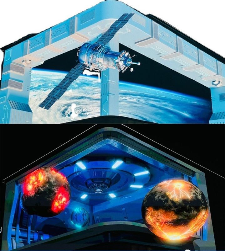 صفحه نمایش لچکدار منحنی دایره ای بیرونی ثابت LED P 4/P5.7 روش صفحه نمایش بیرونی