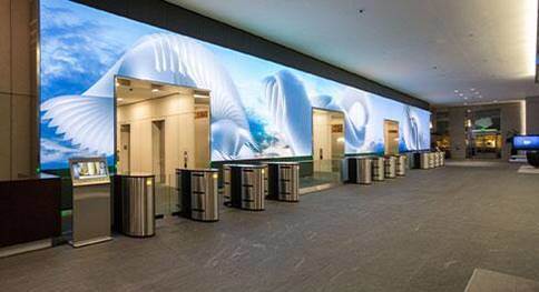 دیوار ویدئویی LED داخلی سری GCL Ghalo مدل P1.5 P1.9 P2.6 با ابعاد 1000x250mm