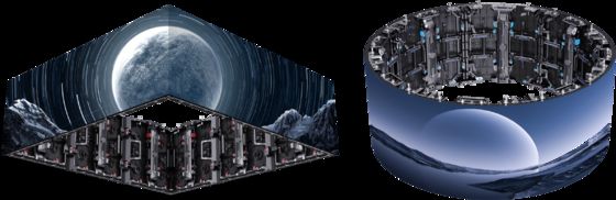 نمایشگر LED محیطی استادیوم با کابینت آلومینیومی دایکست و اندازه 500*500 میلی‌متر / 500*1000 میلی‌متر برای استودیو پخش کلیسا و صحنه